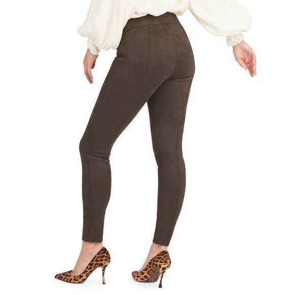 (NWT) Spanx - faux suede leggings in the shade "chocolate brown" (small) - Picture 2 of 4